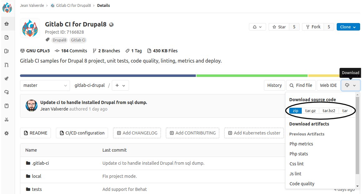 Download Gitlab CI for Drupal 8