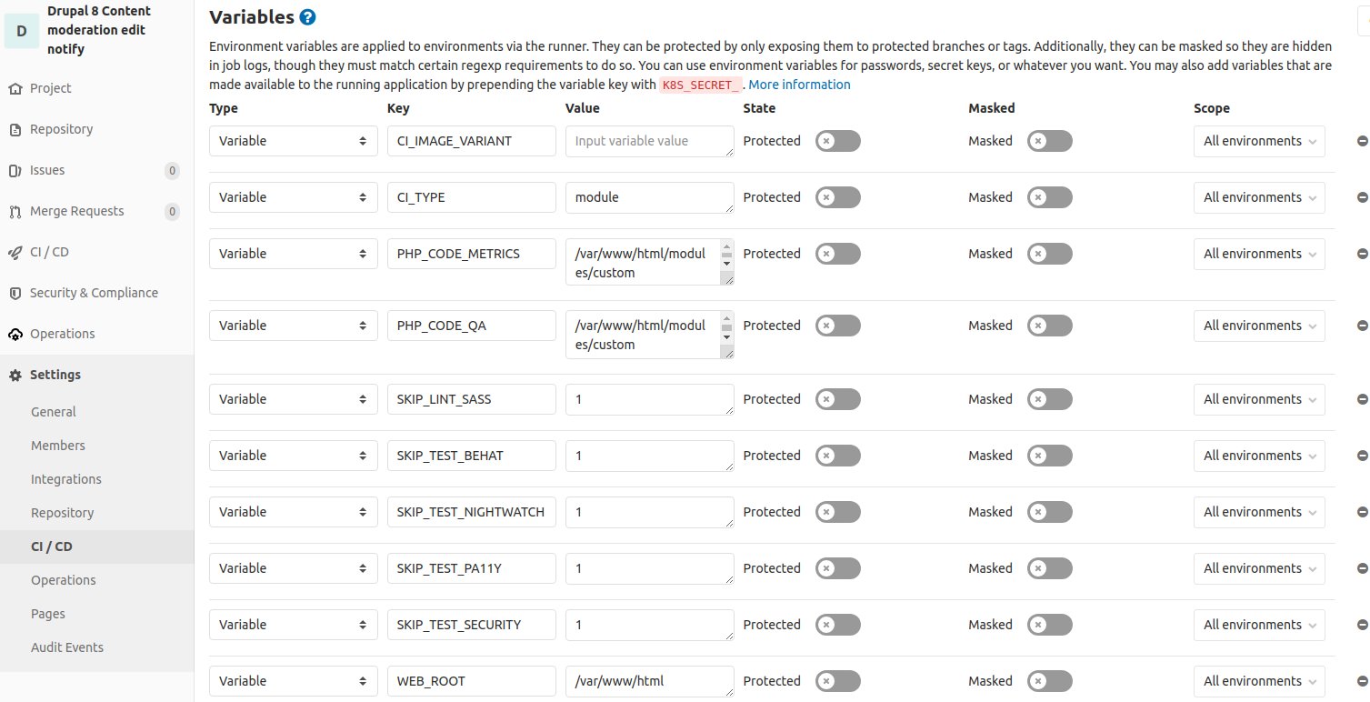 Gitlab-CI variables.